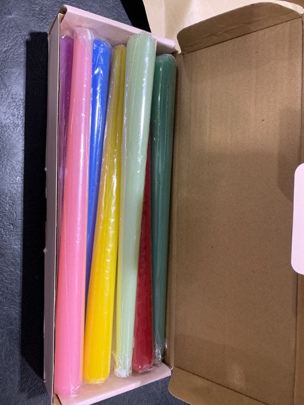 Photo 1 of 10 Inch Colored Taper Candles for Religious and Spiritual Settings, 10 Pack Unscented Candlesticks for Holiday, Seasonal Celebration and Home Decoration