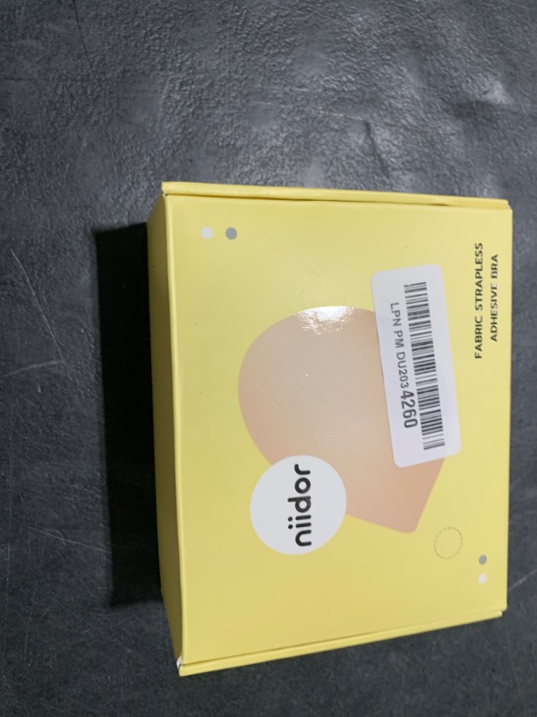 View 2 of Niidor Adhesive Bra Strapless Sticky Invisible Push up Silicone Bra for Backless Dress with Nipple Covers Nude(A Cup)