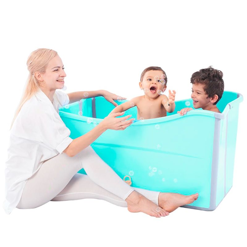 Photo 1 of Large Foldable Bathtub for Toddler Collapsible Baby Bathtub Portable Bath tub Lightweight for Children Twins Petite Adult
