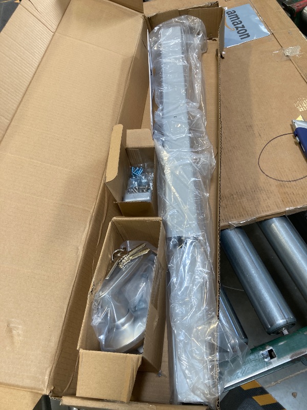 Photo 2 of Dynasty Hardware Push Bar Panic Exit Device for Emergency Exit Doors Painted Aluminum, with Exterior Lever Handle
