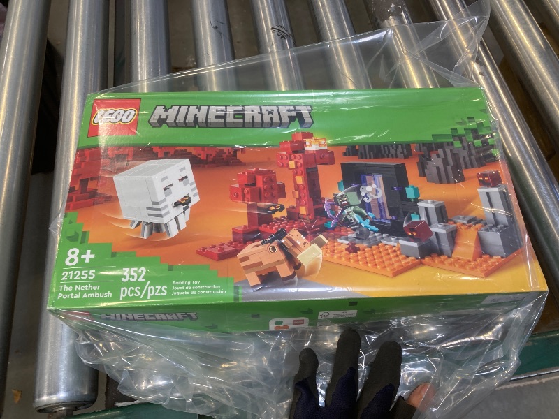 Photo 1 of LEGO Minecraft The Nether Portal Ambush Adventure Set, Building Toy for Kids with Minecraft Action Figures and Battle Scenes, Minecraft Toy for Boys, Girls and Gamers Ages 8 and Up, 21255