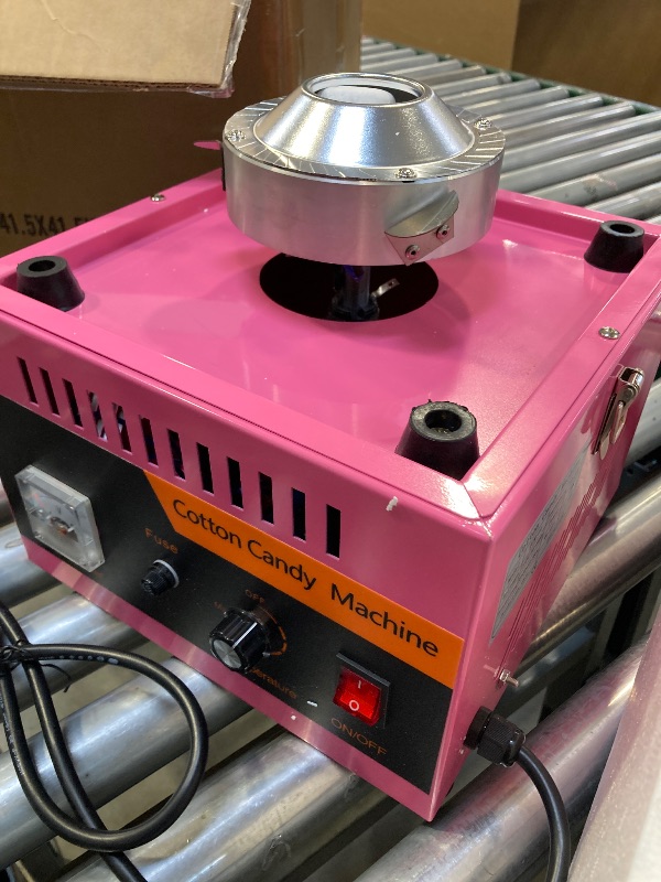 Photo 1 of Cotton Candy Machine Commercial, 1000W Electric Cotton Candy Maker Machine, Candy Floss Machine with Stainless Steel Bowl and Sugar Scoop for Kids Birthday, Family Party Pink
