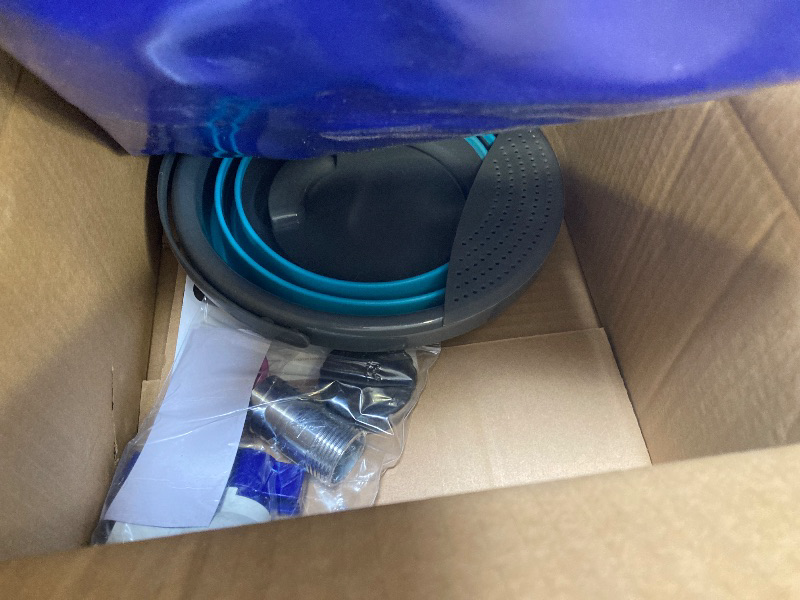 Photo 1 of  PYY Portable 87 Gallon Water Bladder for Truck Bed & Carrier Cart Water Bob Bathtub Emergency Water Bladder for Outdoor RV & Car Camping Water Storage Bladder with Spigots and Overflow Kit-Blue 330L 
