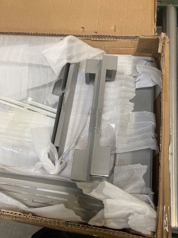 Photo 1 of NN-TK623GS 27-Inch Microwave Trim Kit for 1.2 cu ft Microwave, Compatible with panasonic Models NN-GN68KS, NN-SN67KS, NN-SN686S, Stainless Steel and Light Gray Protective Coating, Easy Installation