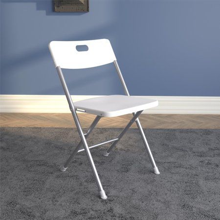 Photo 1 of  Mainstays Resin Seat & Back Folding Chair White 4-Pack 
