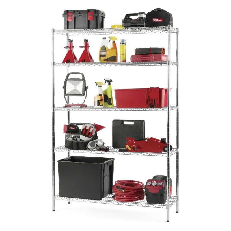 Photo 1 of  Hyper Tough 5-Tier Heavy Duty Steel Wire Freestanding Storage Shelf Unit Set
