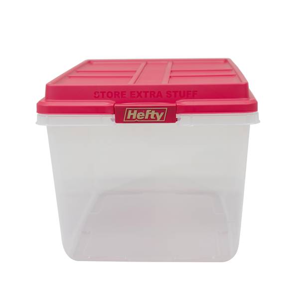 Photo 1 of PACK OF 6, Hefty 72 Quart Hi-Rise Storage Bin