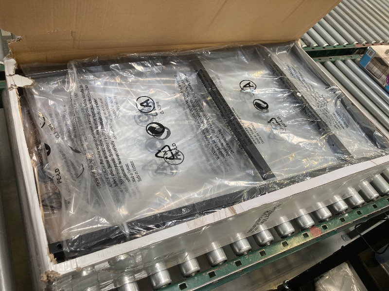 Photo 1 of Freestanding Metal 2-Rod Garment Rack with 4 Wooden Shelves