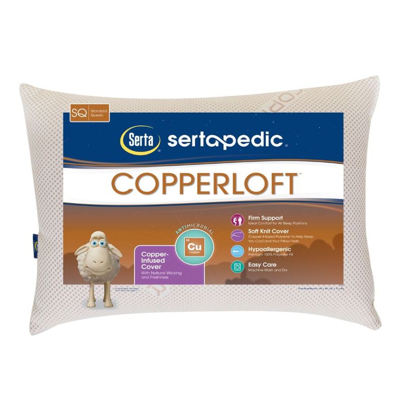 Photo 1 of 2 PACK Sertapedic Copperloft Bed Pillow Standard/Queen 