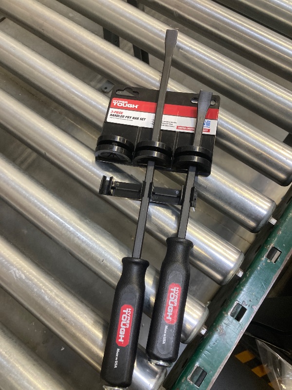Photo 1 of Hyper Tough 3 Piece Handle Pry Bar Set with Striking Caps
