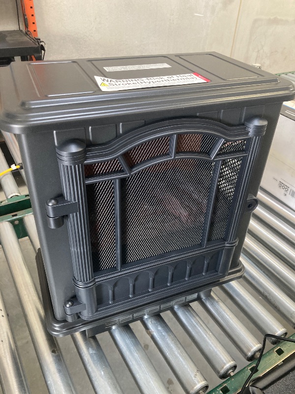 Photo 1 of  Mainstays 2-Setting 3D Electric Stove Heater with Life-like Flame Black 