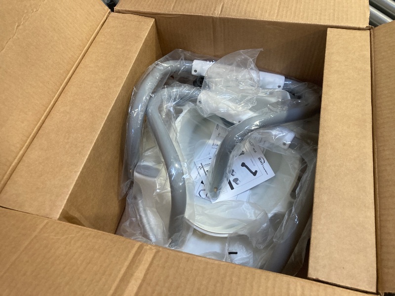 Photo 1 of  Assurance Raised 3" Round Premium Plastic Closed Front Toilet Seat in White with Support Arms Never Loosens 