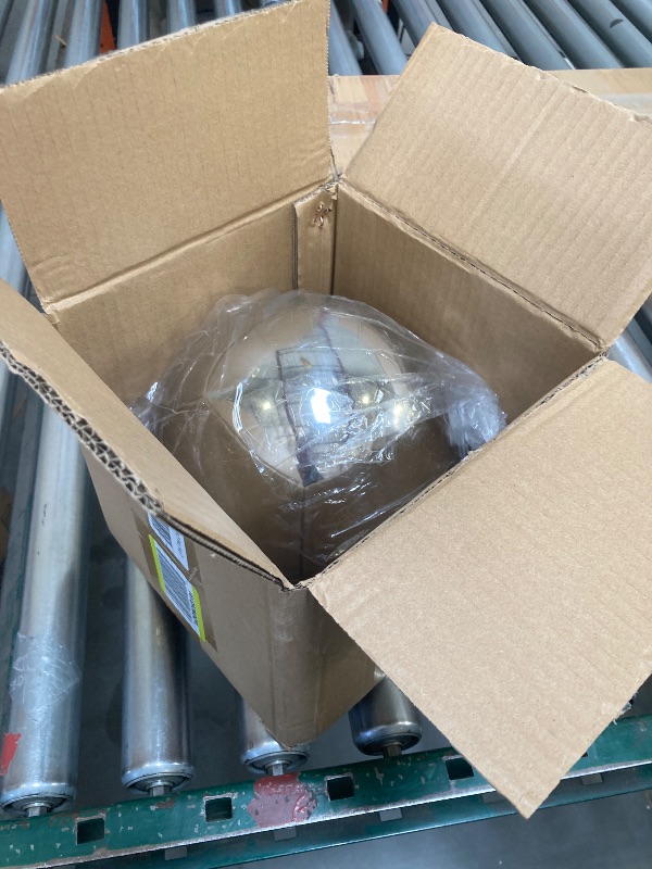 Photo 1 of 8 Inch Stainless Steel Gazing Globe,v2croft Hollow Ball Mirrored Surface Polished Shiny Sphere,Garden Stainless Steel Gazing Ball for Outdoor Lawn Pond Yard Ornament(Silver)