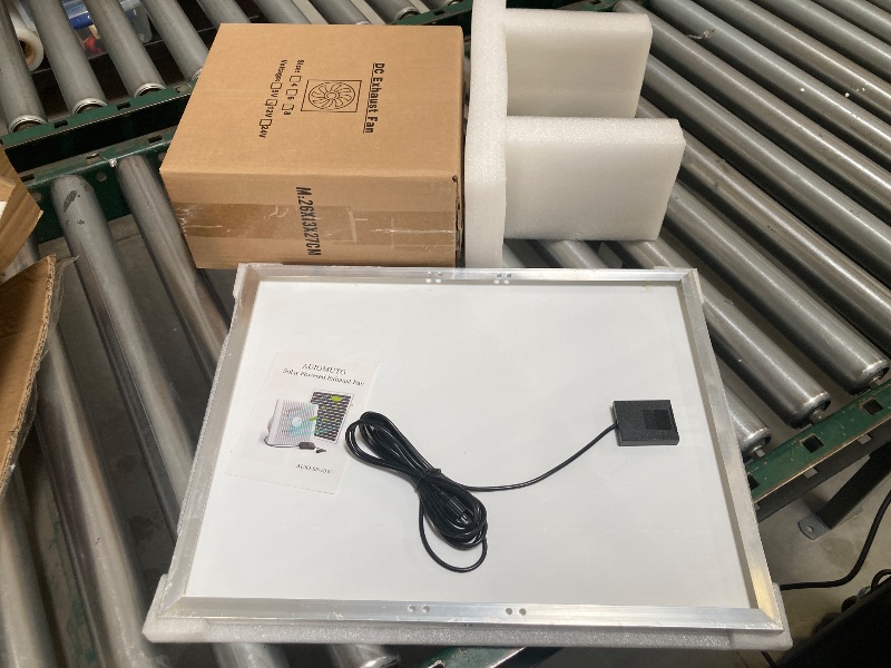 Photo 1 of  Solar Powered Exhaust Fan, 12V Solar Panel + 8 Inch High Speed Exhaust Fan with Anti-backflow Valve, Low Noise Outdoor Cooling Vent for Chicken Coop, Shed, Greenhouse, Window Exhaust 