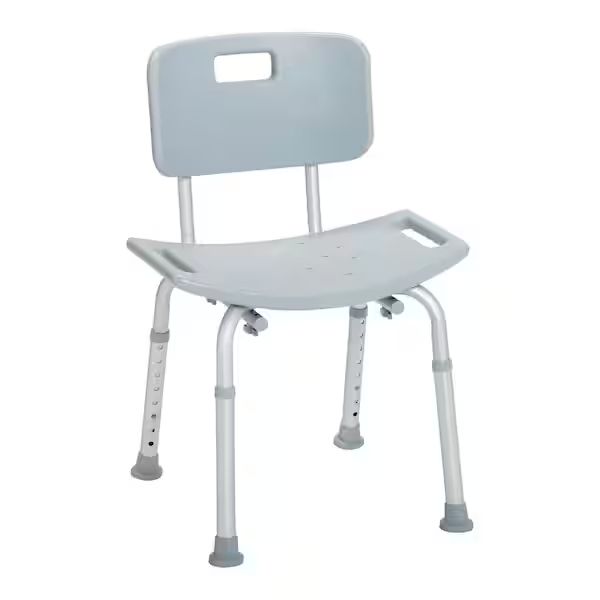 Photo 1 of Bathroom Safety Shower Tub Bench Chair with Back, Grey