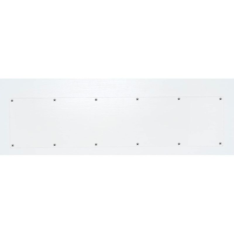 Photo 1 of GALOFAY Door Kick Plate 6x30 inches Acrylic Decorative Plates Protector for 32 inches Front Doors, 1/10 inch Thickness 6"x30" (White)