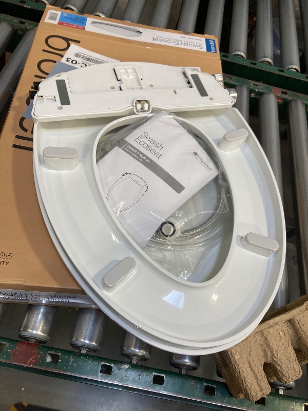 Photo 1 of Brondell Bidet Toilet Seat, Non-Electric Swash Ecoseat, Fits Elongated Toilets, White - Dual Temperature, Dual Nozzle System - Bidet with Easy Installation