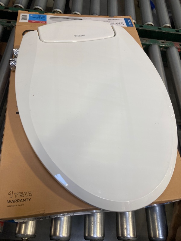 Photo 1 of Brondell Bidet Toilet Seat, Non-Electric Swash Ecoseat, Fits Elongated Toilets, White - Dual Temperature, Dual Nozzle System - Bidet with Easy Installation
