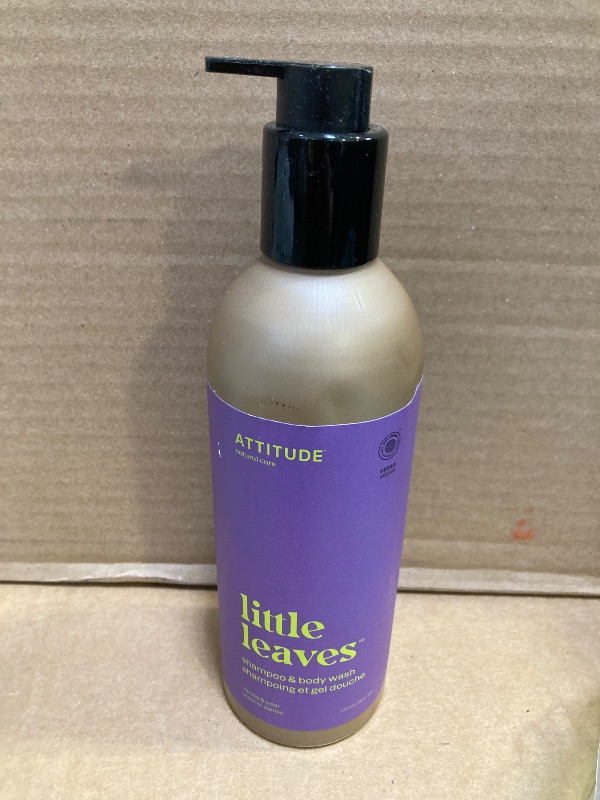 Photo 1 of ATTITUDE Shampoo and Body Wash for Kids, EWG Verified Hair and Body Cleanser, Dermatologically Tested Soap, Plant and Mineral Based Bath Products, Vegan, Refillable Bottle, Vanilla and Pear, 16 Fl Oz