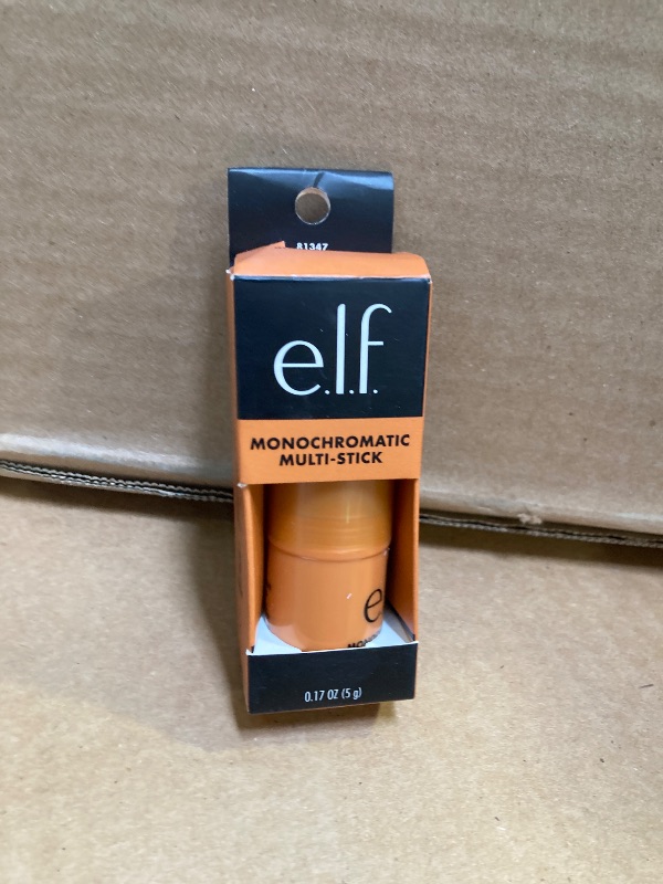 Photo 1 of e.l.f. Monochromatic Multi Stick, Luxuriously Creamy & Blendable Color, For Eyes, Lips & Cheeks, Glowing Mango, 0.17 Oz