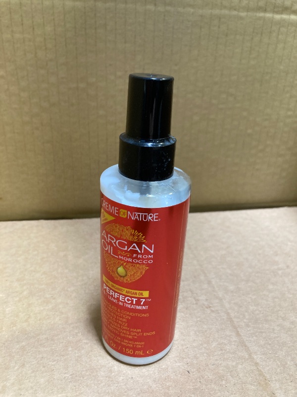 Photo 1 of Creme of Nature, Argan Oil for Hair, Perfect 7-in-1 Leave-in Treatment, for Healthy Hair with Exotic Shine, 5.1 Fl Oz (Package May Vary)