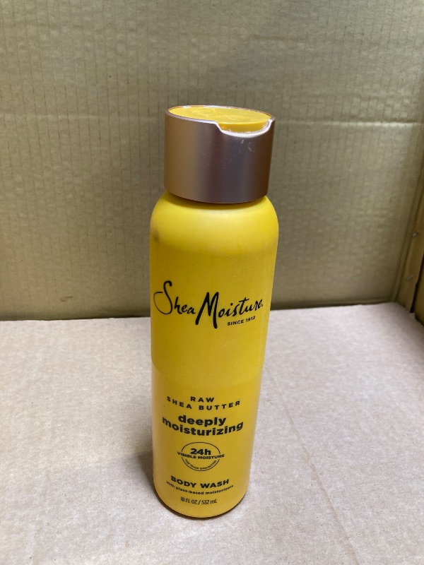 Photo 1 of SheaMoisture Raw Shea Butter Body Wash Moisturize and Restore Deeply Moisturizing body wash for 24H Visible Moisture for Healthy, Glowing Skin 18 oz