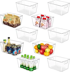Photo 1 of Clear Plastic Storage Bins 9Pack 