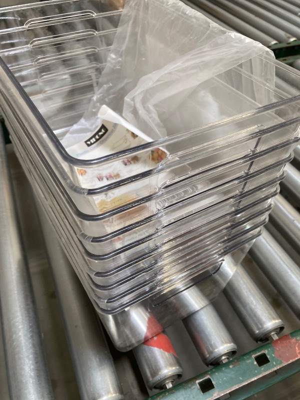 Photo 1 of Clear Plastic Storage Bins 9Pack 