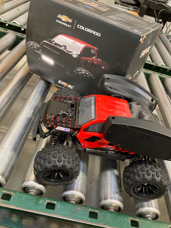 Photo 1 of EAZYRC Brushless Fast RC Cars for Adults, 1/18 Chevrolet Colorado 4X4 Offroad RC Truck, RTR High Speed Remote Control Car, 45+km/h Speed Hobby Electric RC Monster Trucks with 2S Battery, Red