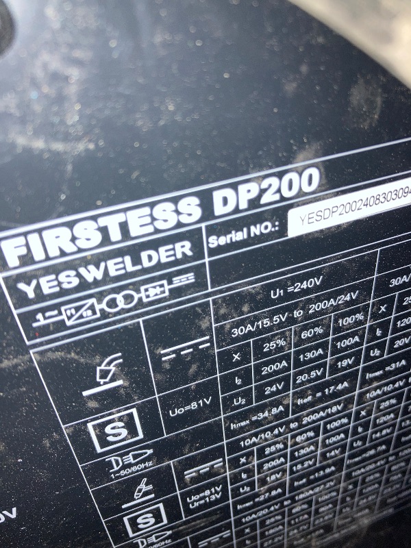 Photo 1 of YESWELDER Firstess DP200 Dual Pulse,7-Inch LCD Screen 120/240V Dual Voltage MIG Welder,MIG/Pulsed MIG/Flux Core/Spool Gun MIG/Lift TIG/Stick Multiprocess Welding Machine