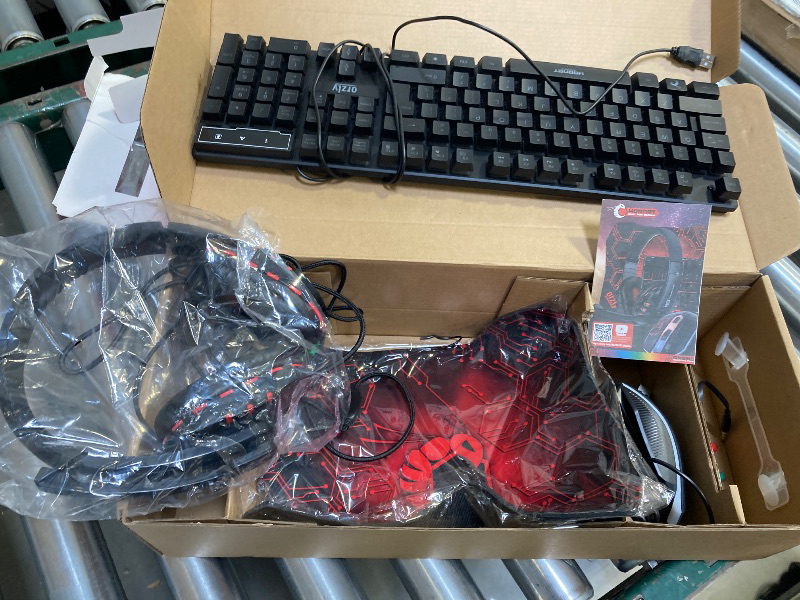 Photo 1 of Gaming Keyboard and Mouse and Mouse pad and Gaming Headset, Wired LED RGB Backlight Bundle for PC Gamers and Xbox and PS4 Users - 4 in 1 Edition Hornet RX-250