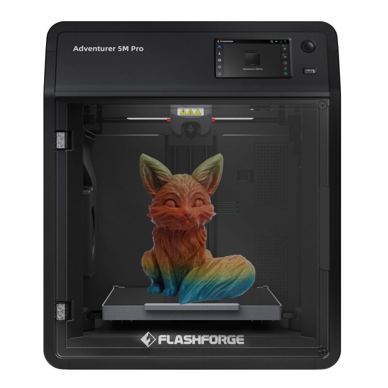 Photo 1 of FLASHFORGE Adventurer 5M Pro 3D Printer with 1 Click Auto Printing System, 600mm/s High-Speed, Quick Detachable 280°C Nozzle, Core XY All-Metal Structure, Multi-Functional 220x220x220mm 3D Printer