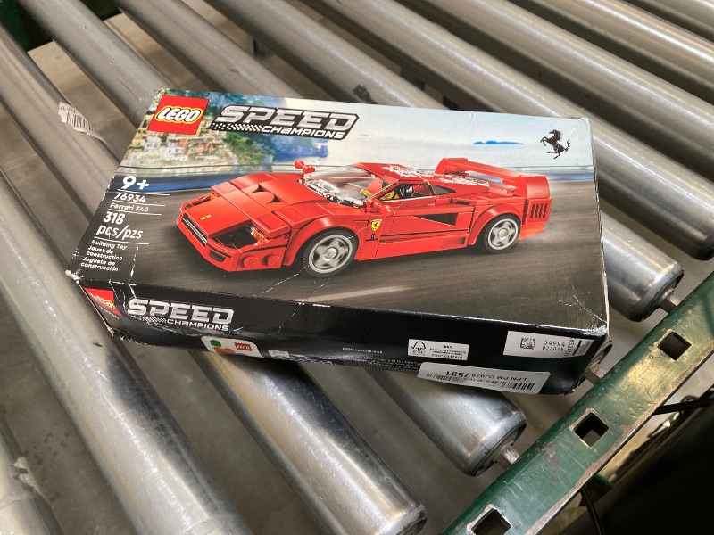 Photo 1 of  LEGO Speed Champions Ferrari F40 Supercar, Toy Car Model Building Set with Driver Minifigure, Collectible Ferrari Toy for Kids Ages 9 and Up, 76934 