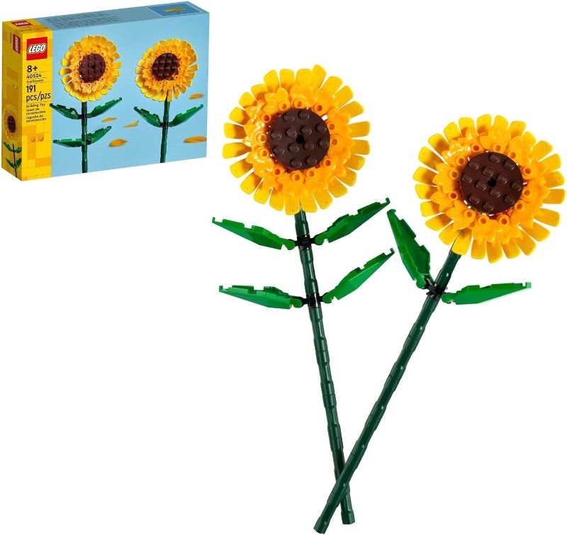 Photo 1 of  LEGO Sunflowers - Building Toy for Kids, Girls and Boys Ages 8+ - Artificial Sunflowers for Home Decor and Display - Gift for Her and Him - 40524 