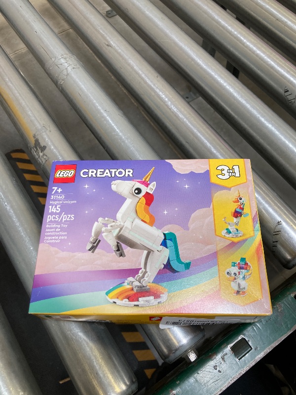 Photo 1 of  LEGO Creator 3 in 1 Magical Unicorn Toy, Transforms from Unicorn to Seahorse to Peacock, Rainbow Animal Figures, Unicorn Gift for Grandchildren, Girls and Boys, Buildable Toys, 31140 