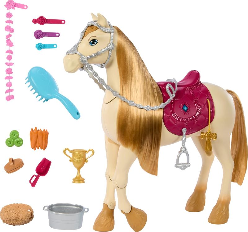 Photo 1 of  Barbie Horse with Sounds, Music & Accessories, Inspired The Great Horse Chase, Toy Moves, Dances & Blinks Eyes 