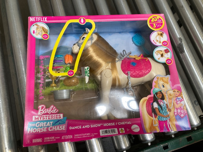 Photo 1 of  Barbie Horse with Sounds, Music & Accessories, Inspired The Great Horse Chase, Toy Moves, Dances & Blinks Eyes 