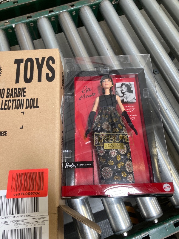 Photo 1 of Barbie Signature Tribute Collection Rita Moreno Collectible Doll in Black & Gold Gown with Gloves and Shoes, Includes Doll Stand