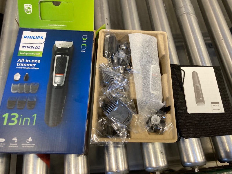 Photo 1 of  Philips Norelco Multi Groomer All-in-One Trimmer Series 3000-13 Piece Mens Grooming Kit for Beard, Face, Nose, Ear Hair Trimmer and Hair Clipper - NO Blade Oil Needed, MG3740/40 