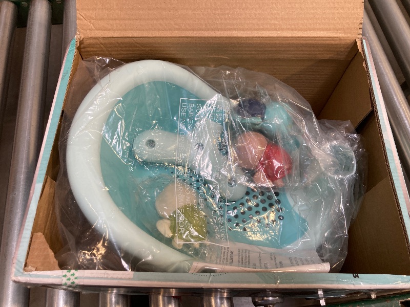 Photo 1 of Baby Bath Seat for Bathtub - Baby Bathtub Seat for Babies Sitting Up to 6 to 36 Months with 3 BathToys, Breathable & Elastic Mesh Silicone Cushion with Back Support & Strong Suction Cups