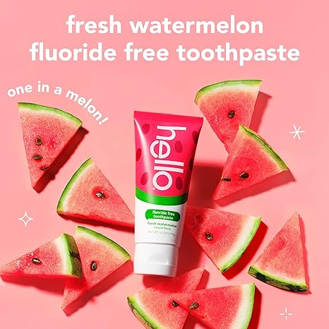 Photo 1 of hello Fresh Watermelon Fluoride Free Kids Toothpaste, 4.2 Oz Tube