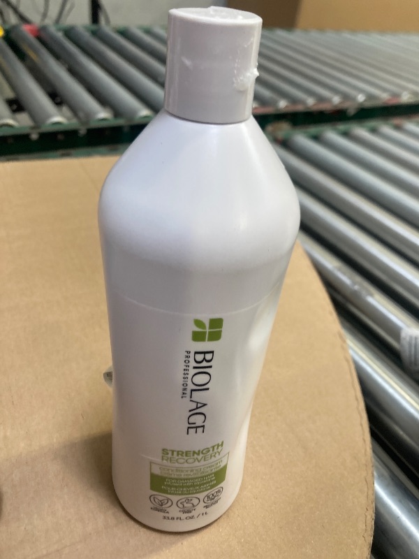 Photo 1 of Biolage Strength Recovery Conditioner - Moisturizes & Strengthens Damaged Hair, Softness & Shine, Olive Squalane & Vegan Proteins, Paraben-Free, Vegan, 33.8 Fl Oz, Packaging may vary