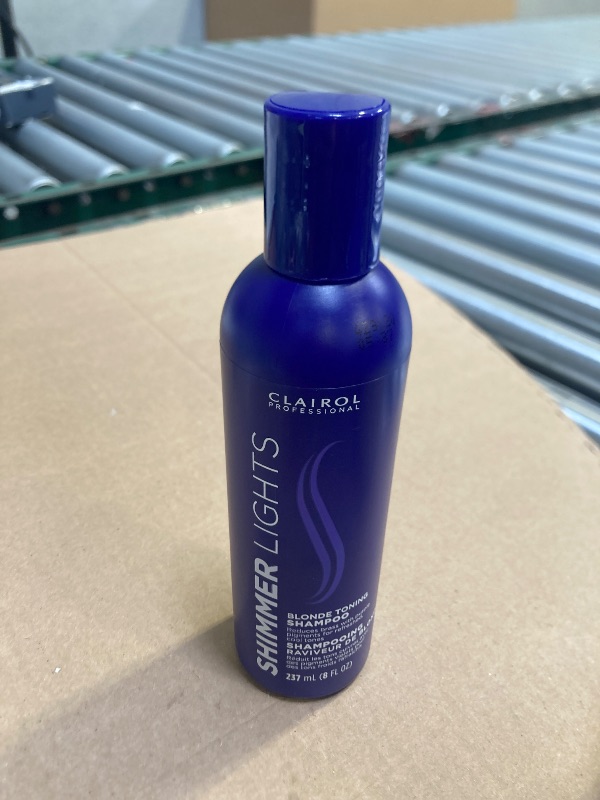 Photo 1 of Clairol Professional Shimmer Lights Purple Shampoo, 8 fl. Oz | Neutralizes Brass & Yellow Tones | For Blonde, Silver, Gray & Highlighted Hair 