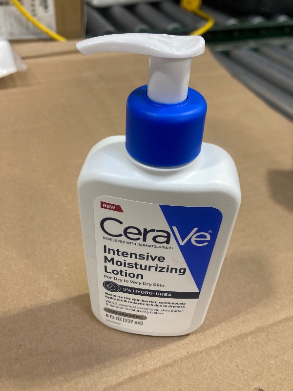 Photo 1 of CeraVe Intensive Moisturizing Lotion, Hydro-Urea + Shea Butter, Body Lotion For Dry Skin, Relieves Signs Of Extra Dry Skin, Non Greasy Hydrating Cream For Rough, Tight, Red & Itchy Skin, 8oz