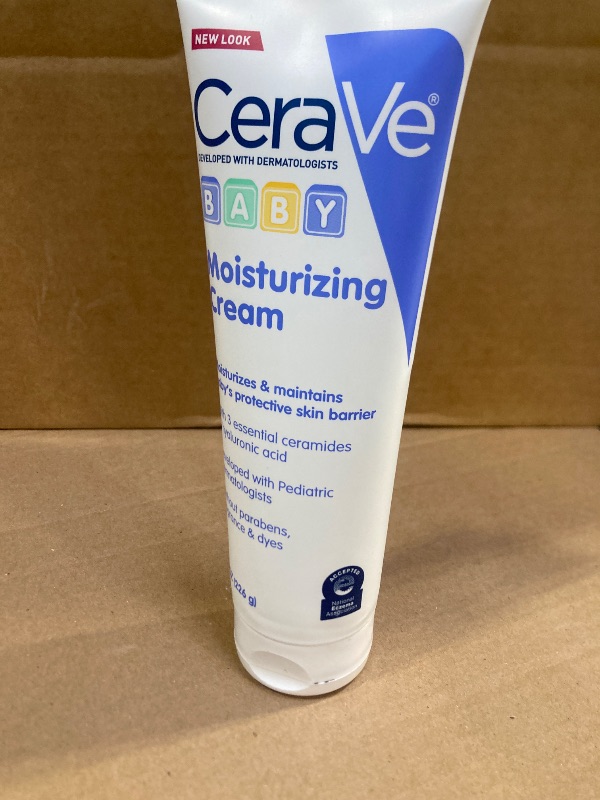 Photo 1 of CeraVe Baby Cream, Gentle Moisturizing Cream with Ceramides, Fragrance, Paraben, Dye & Phthalates Free, Rich & Non-Greasy Feel, Gentle Baby Skin Care, 8 Ounce