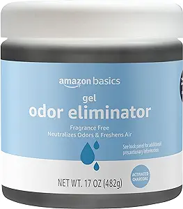 Photo 1 of Amazon Basics Gel Odor Eliminator, Charcoal, 1.06 Pound (Pack of 1)