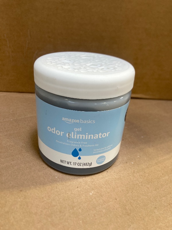 Photo 1 of Amazon Basics Gel Odor Eliminator, Charcoal, 1.06 Pound (Pack of 1)