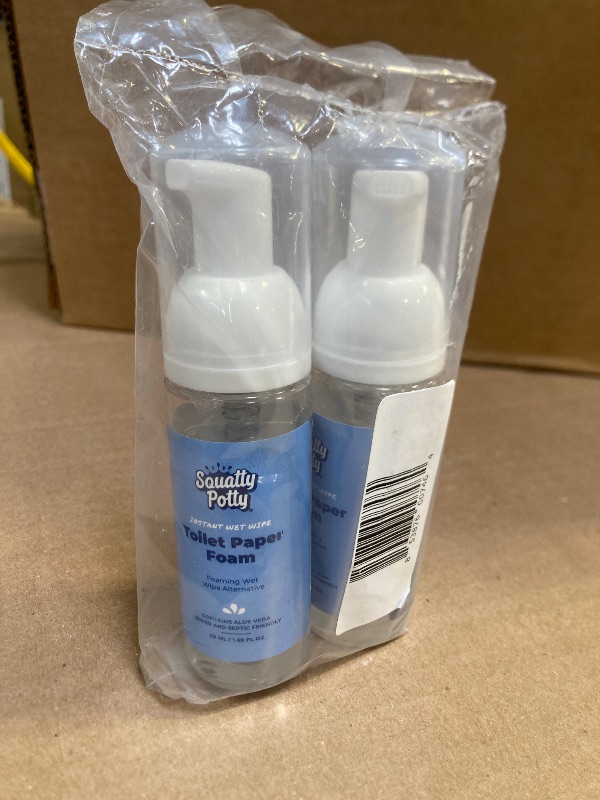 Photo 1 of mini Squatty Potty Toilet Tissue Paper Foam Instant Wet Wipe Alternative - 2 Pack, 50 ml, 1.69 Fl Oz