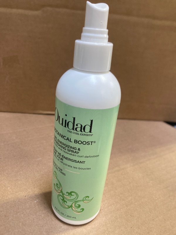 Photo 1 of Ouidad Botanical Boost Curl Energizing & Refreshing Hair Spray, 8.5 fl oz, Curl Spray for Lasting Definition, No-Residue Hair Spray for Curly Hair, Adds Weightless Moisture, All Curl Types