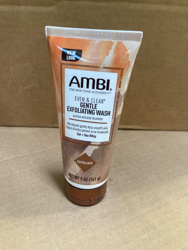 Photo 1 of Ambi Even & Clear Gentle Exfoliating Wash with Oat and Sea Whip, Salicylic Acid Acne Treatment, Helps Clear & Prevent Breakouts, Exfoliates to Help Smooth Skin Tone & Texture, 5 Ounce